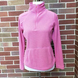 TG TEK GEAR Size XS 1/4th Zip Pink Collared Warm PULL OVER Waffle